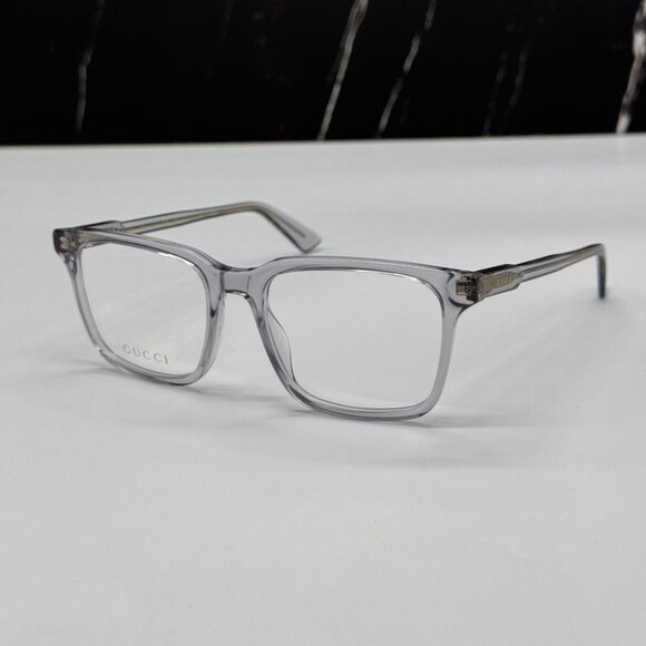 NEW GG1120O 005 GUCCI TRANSPARENT LIGHT BLUE MEN GUCCI EYEGLASSES - Picture 1 of 11
